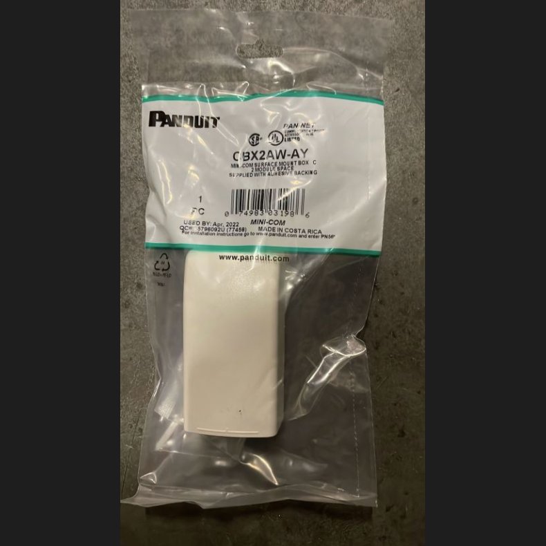 Mini-com surface mount box 2 module space